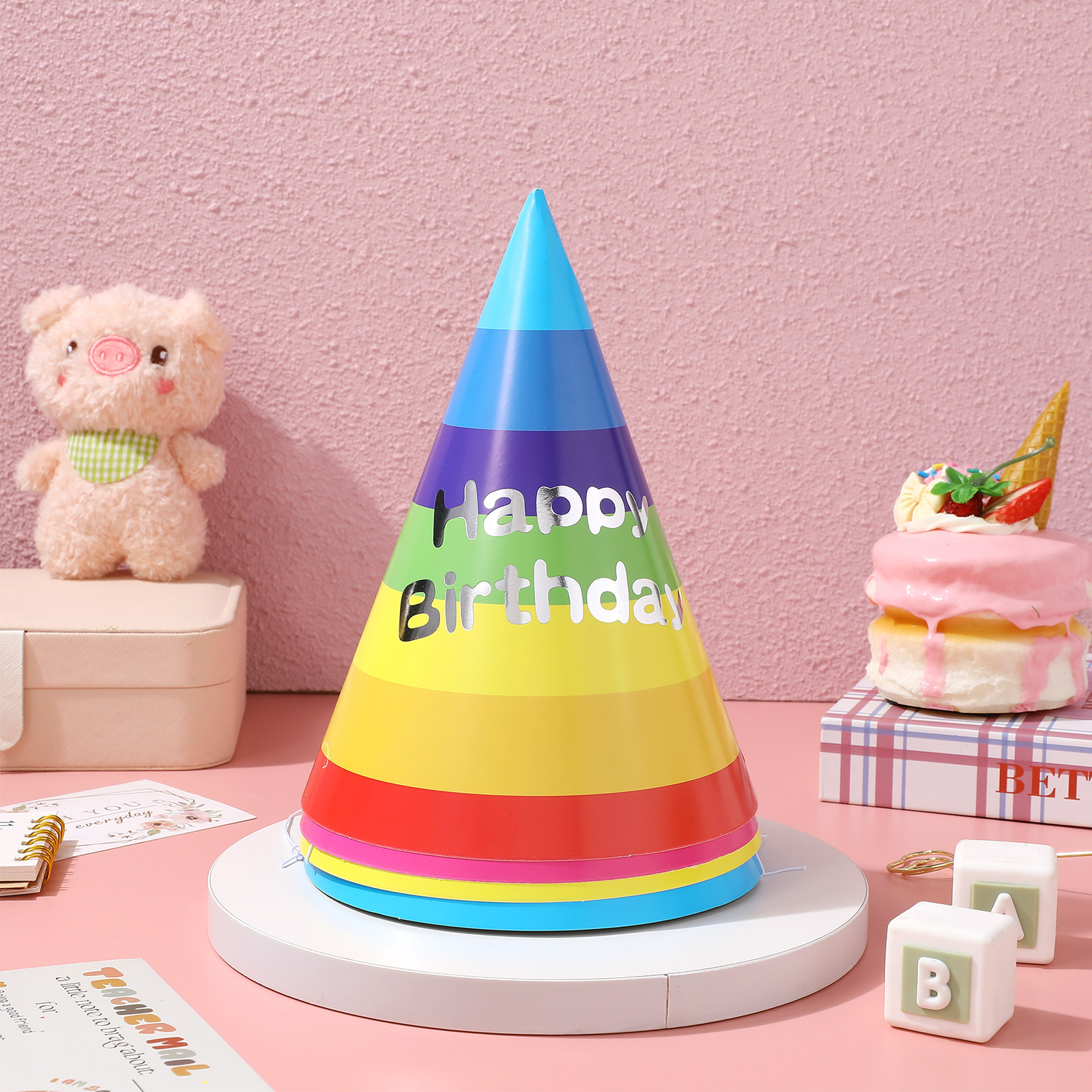 Party Hat Cone - 20Pcs Cute Birthday Party Hats Colorful