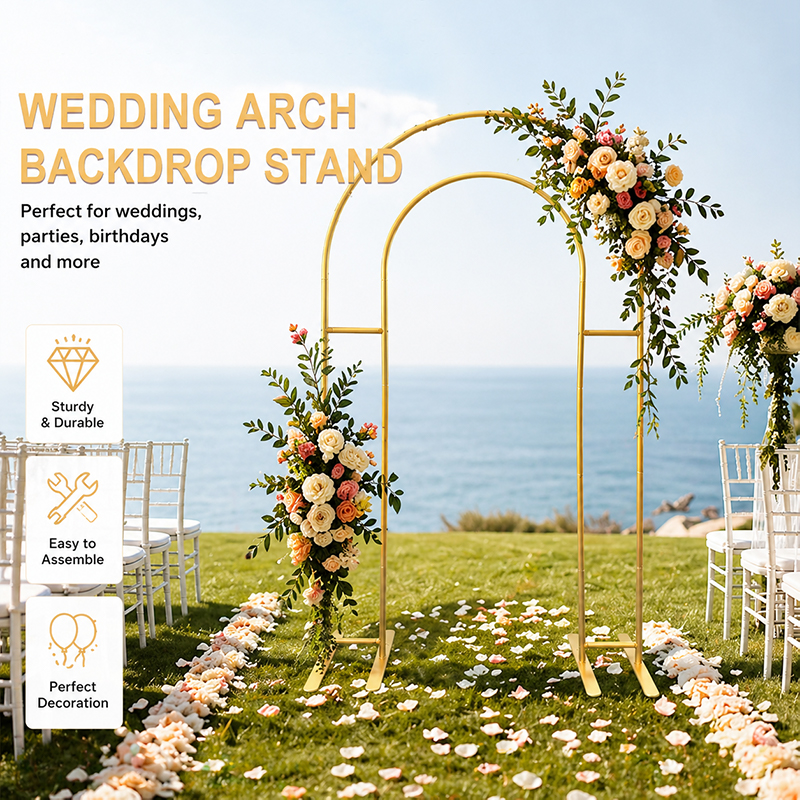 Balloon Arch Kit - Open Arch Backdrop Stand, Double Arch