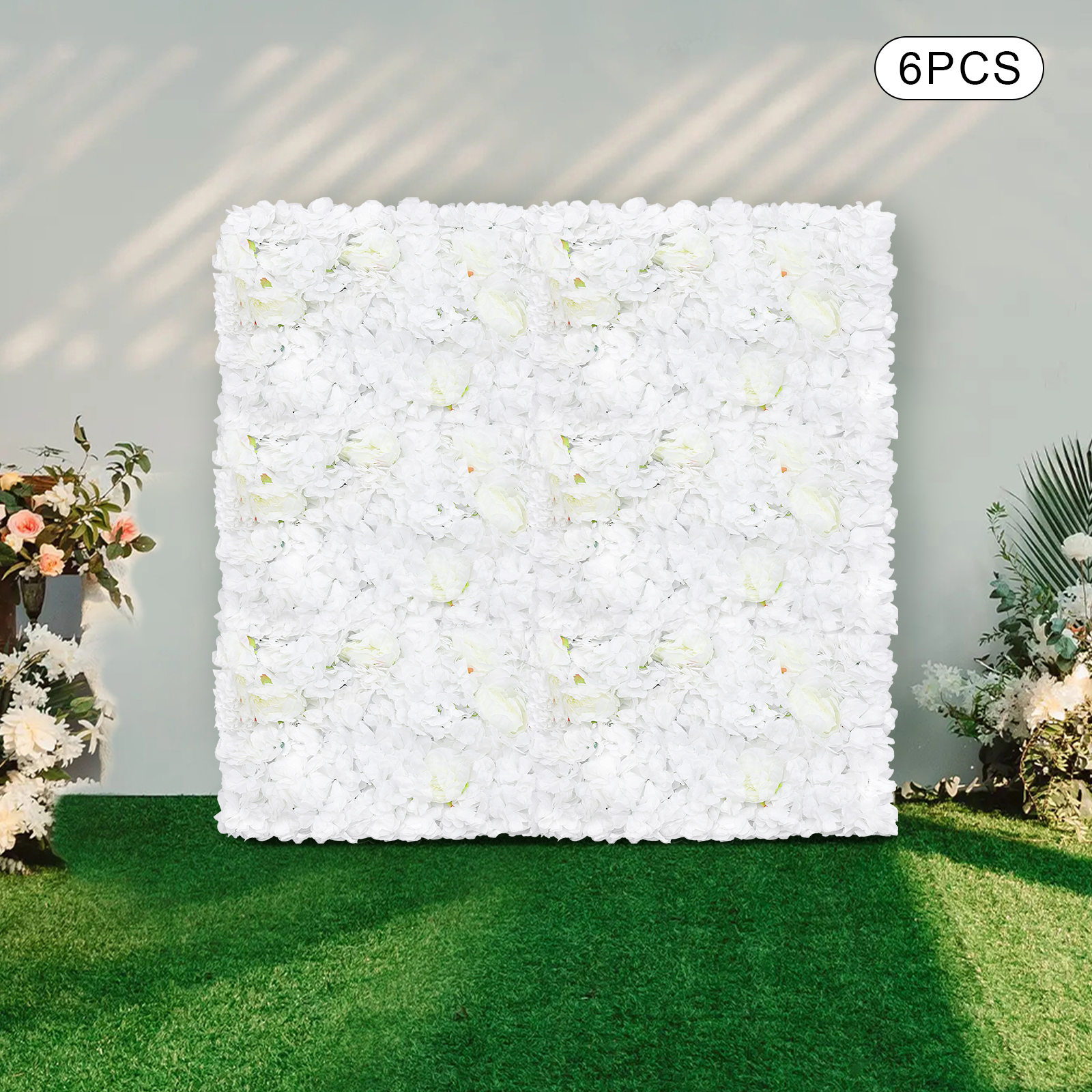 Flower Wall Panel - 6PCS Silk Decorative Backdrop, Flower Wall,