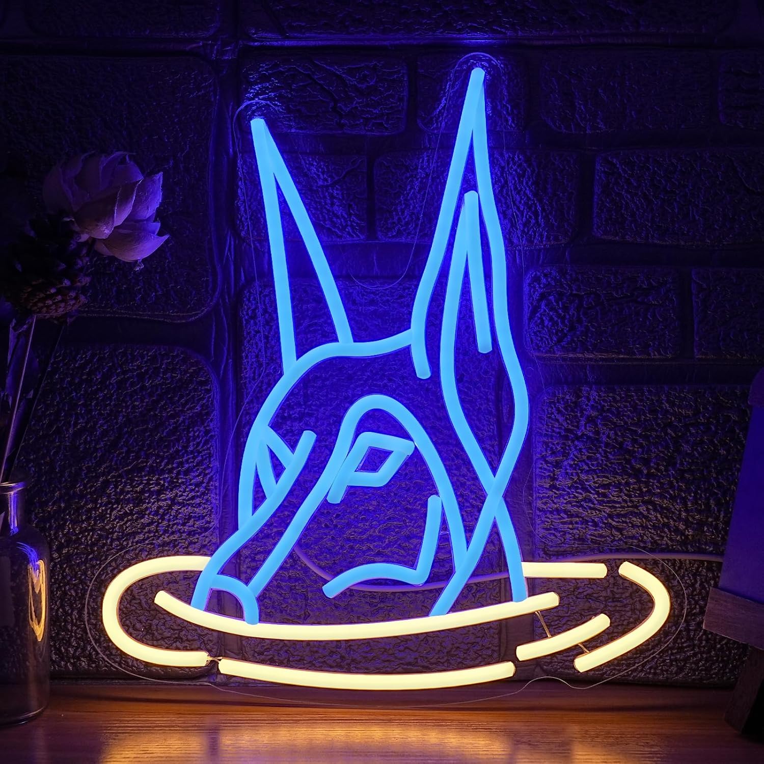 Neon Sign Party - Doberman Dog Neon Sign Art Wall
