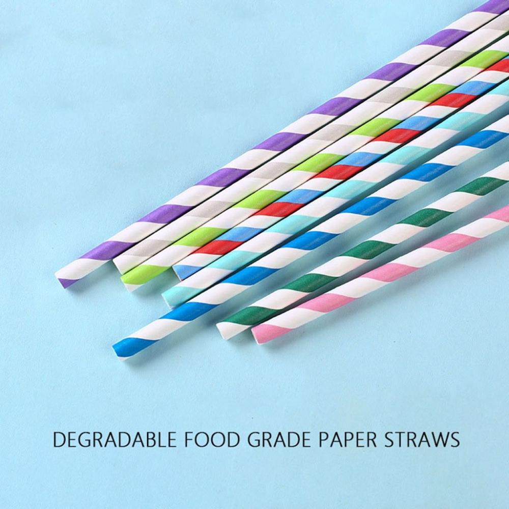 Colorful Stripe Pattern for We - Paper Straw Color ulasan dan harga