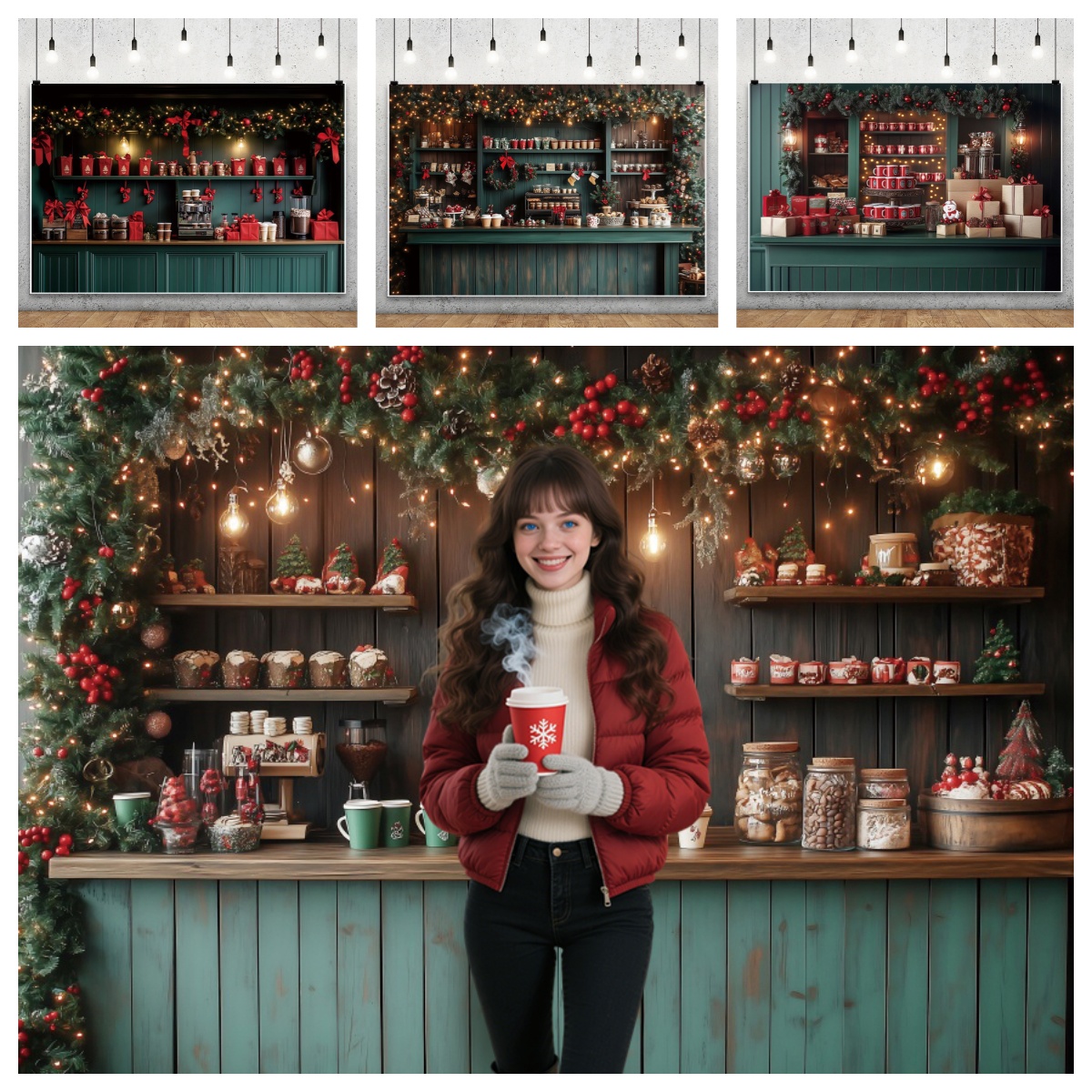 Christmas Photography Backdrop - Dessert Table Backdrop ulasan dan harga