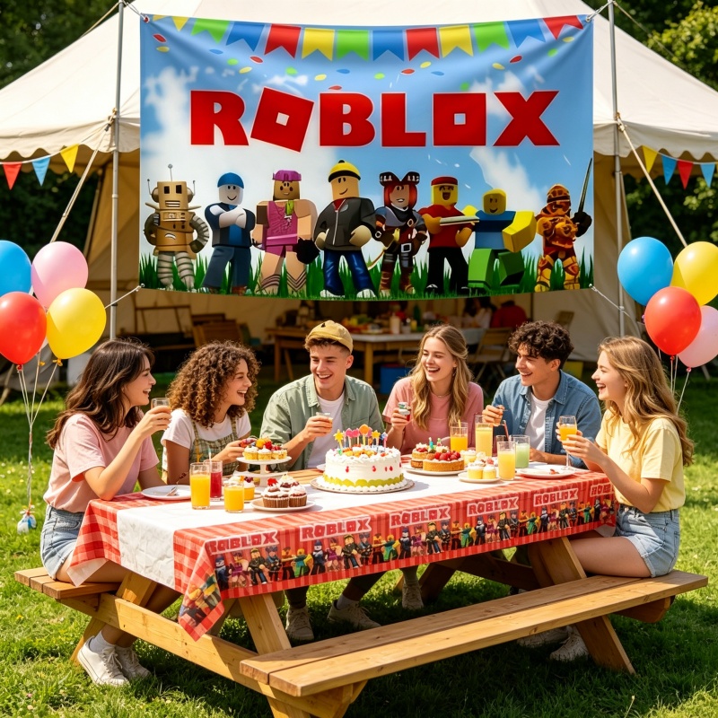 ROBLOXED Tablecloth Background - Table Cloth Disposable ulasan dan harga