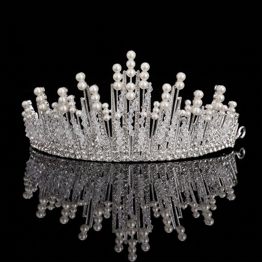Bridal Pearl Crown Headpiece E - Event & Party Supply ulasan dan harga