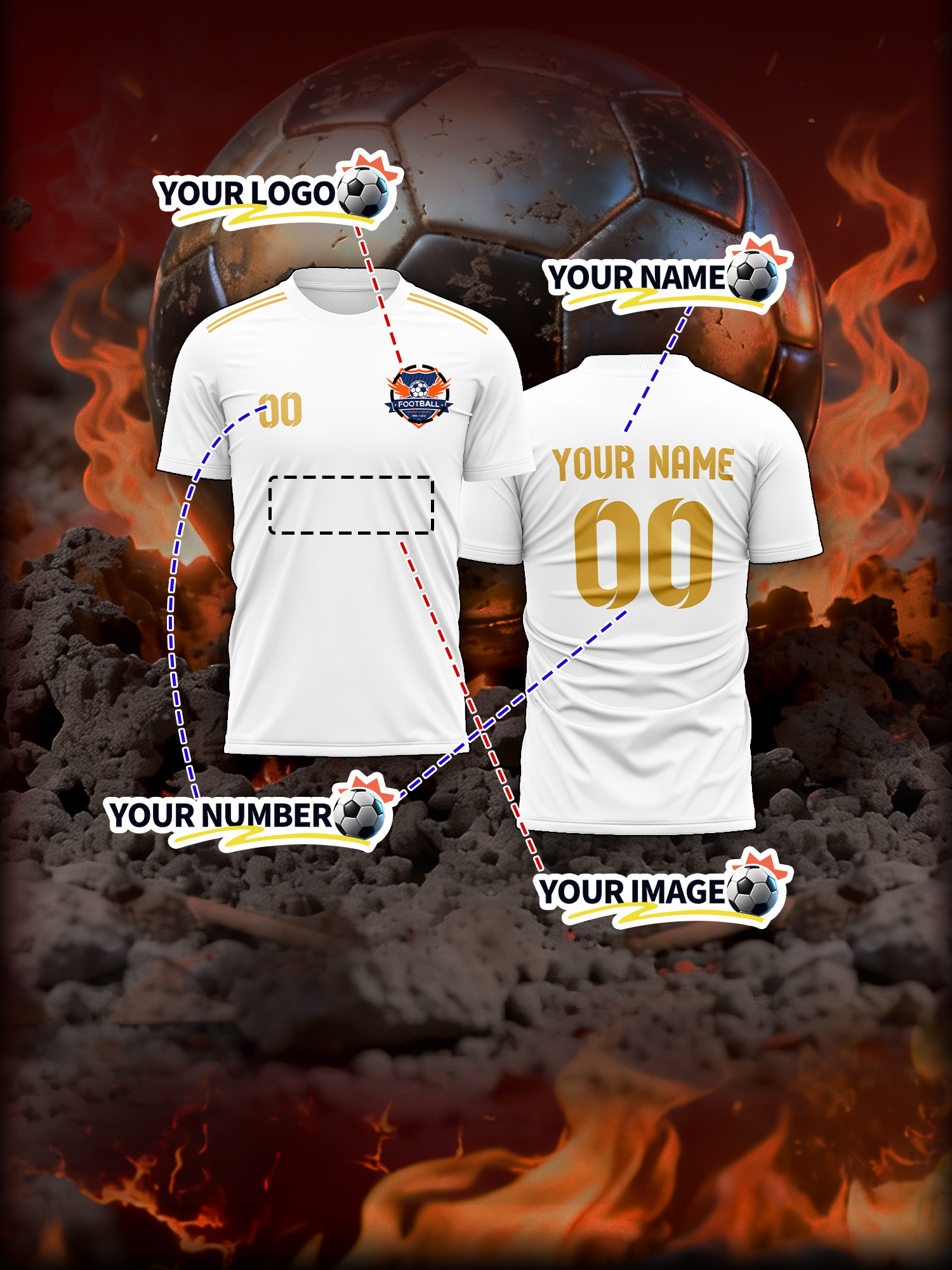 Custom Image Number Name Socce - Event & Party Supply ulasan dan harga