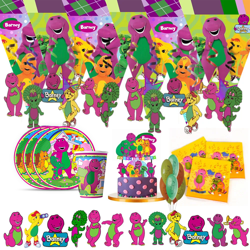 Dinosaur Barney Party Supplies - Table Cloth Disposable ulasan dan harga