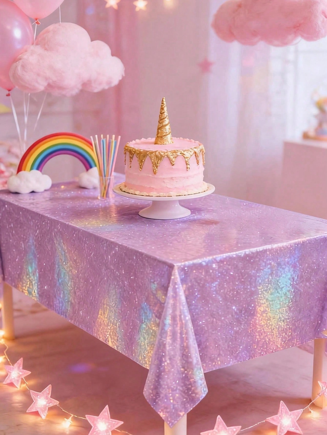 1pc Laser Purple Disposable Ta - Table Cloth Disposable ulasan dan harga