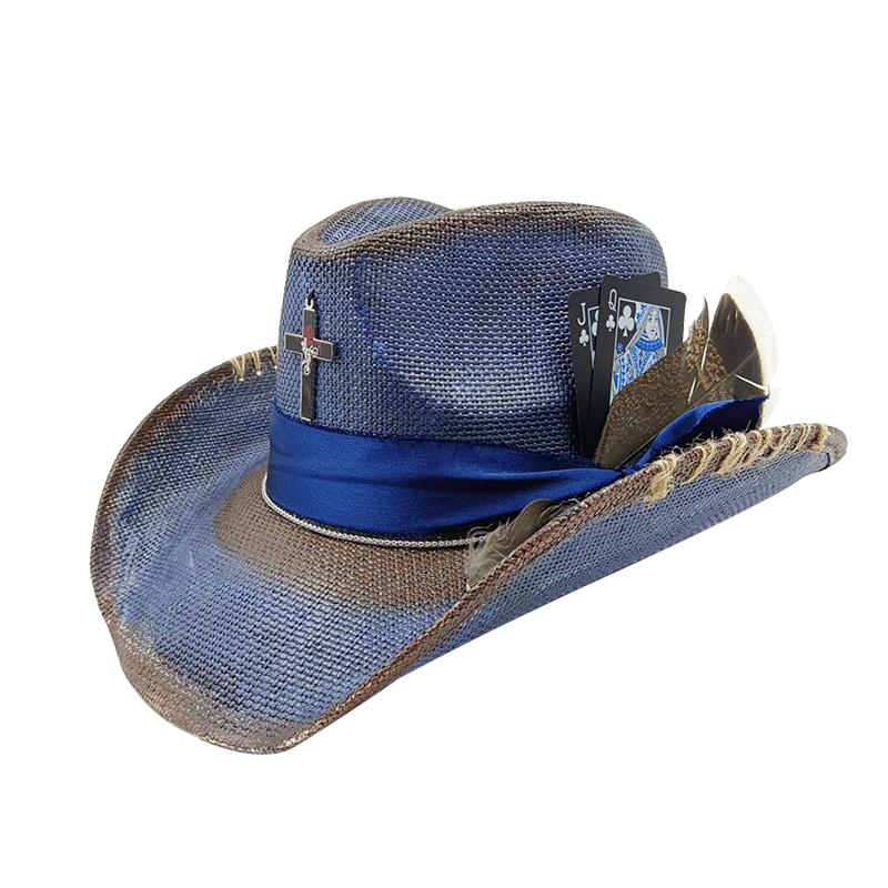 Western summer cowboy hat stra - Paper Straw Color ulasan dan harga