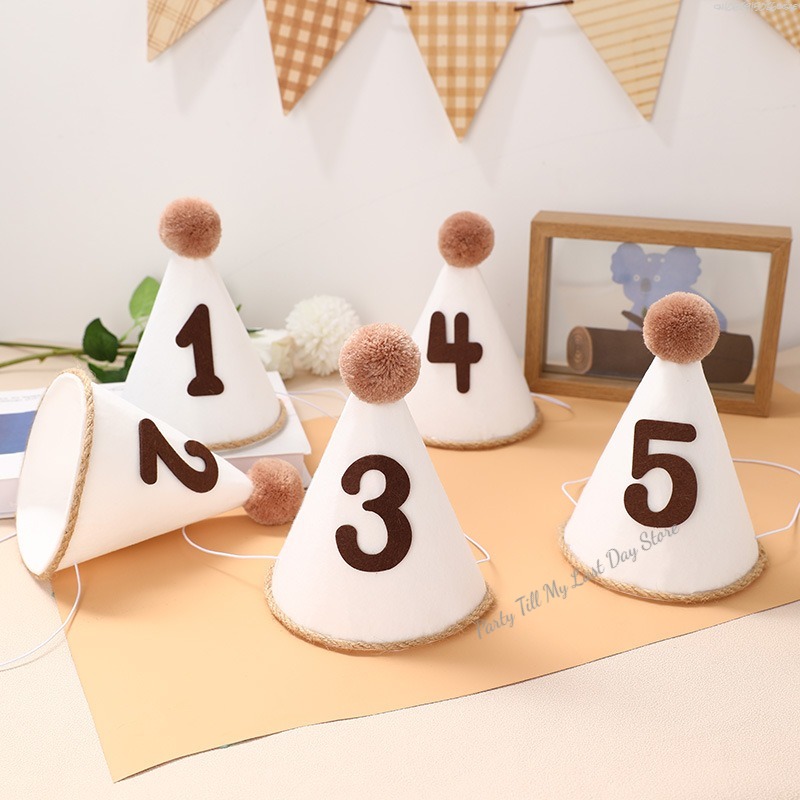 1Pc INS Kids Birthday Hat Non- - Party Hat Cone ulasan dan harga