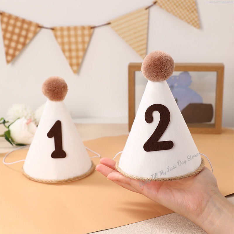 1Pc INS Kids Birthday Hat Non- - Party Hat Cone ulasan dan harga
