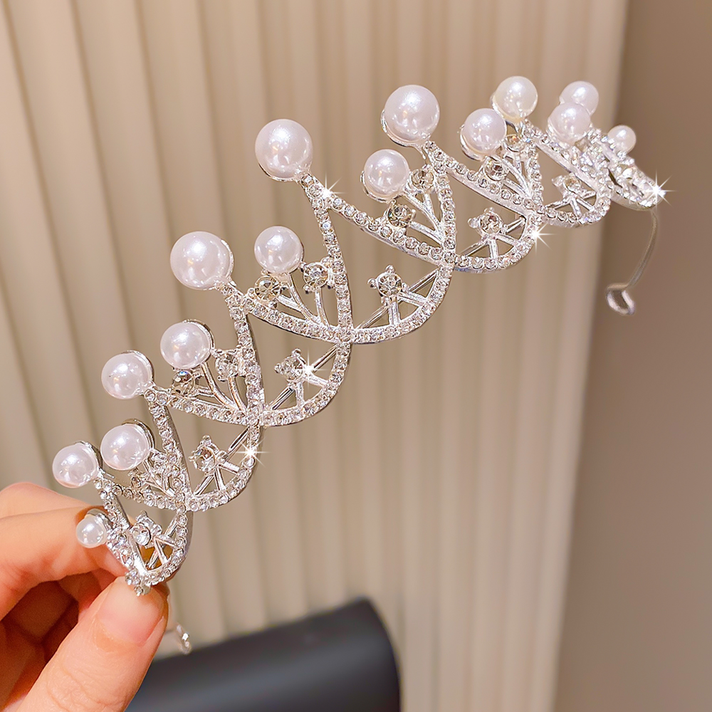 Elegant Pearl Crown Single Fas - Event Party ulasan dan harga