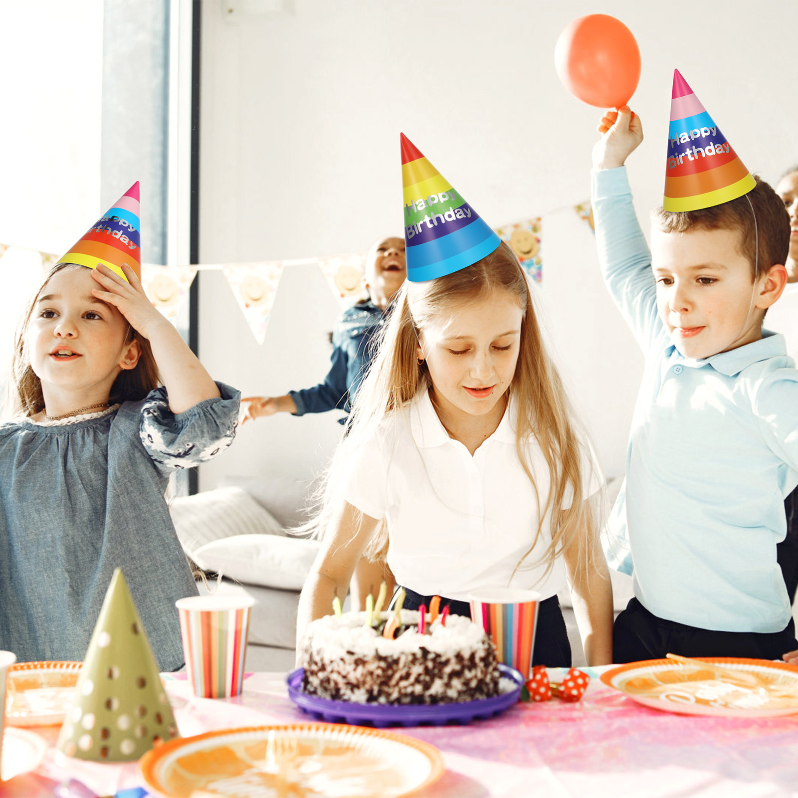 20Pcs Cute Birthday Party Hats - Party Hat Cone ulasan dan harga
