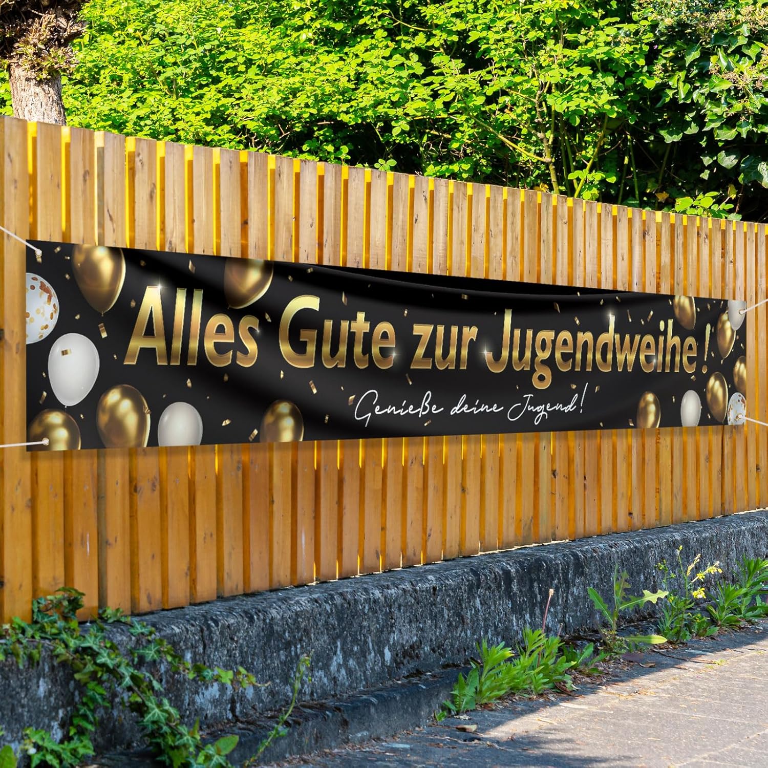 Jugendweihe Deko,Jugendweihe B - Party Banner Gold ulasan dan harga