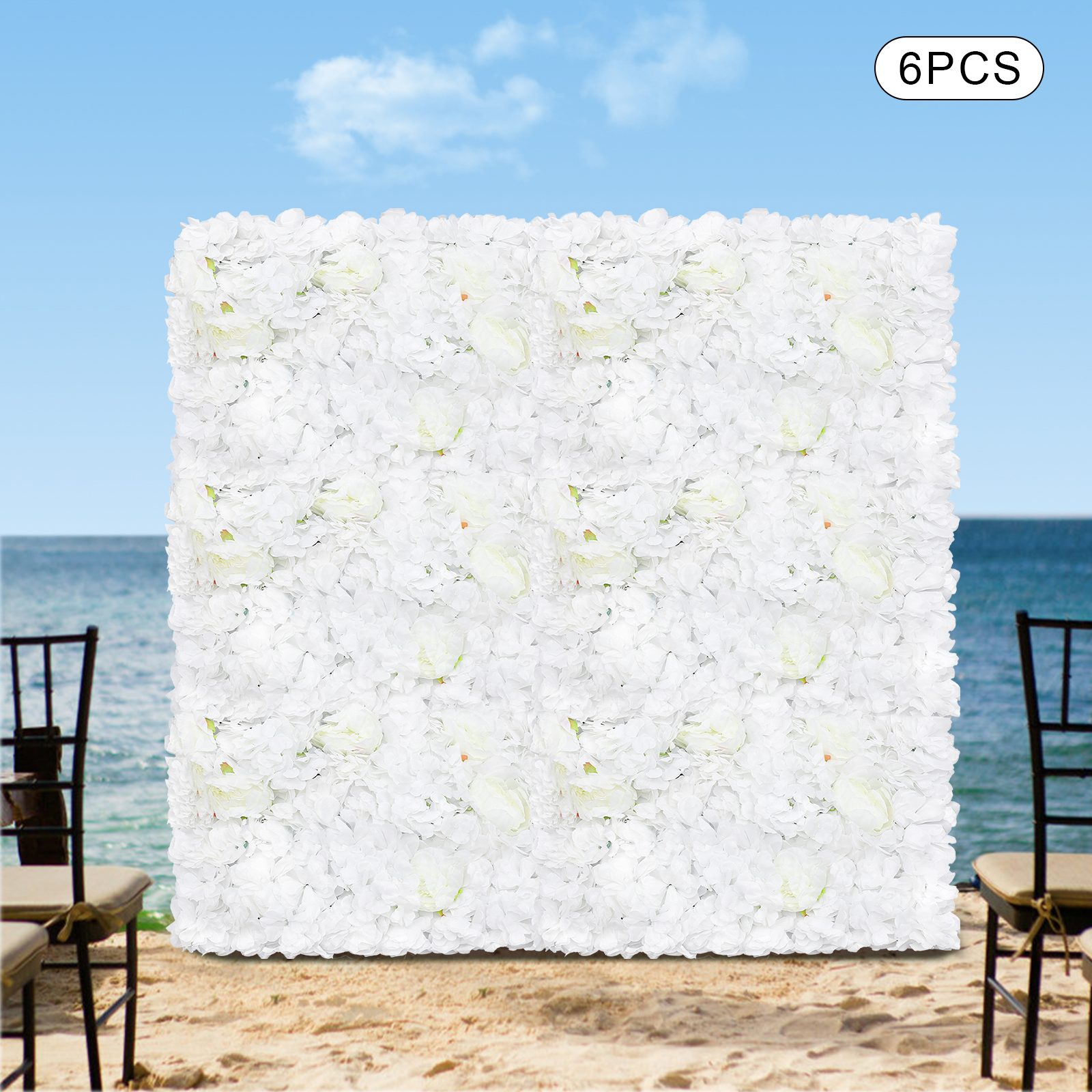 6PCS Silk Decorative Backdrop, - Flower Wall Panel ulasan dan harga