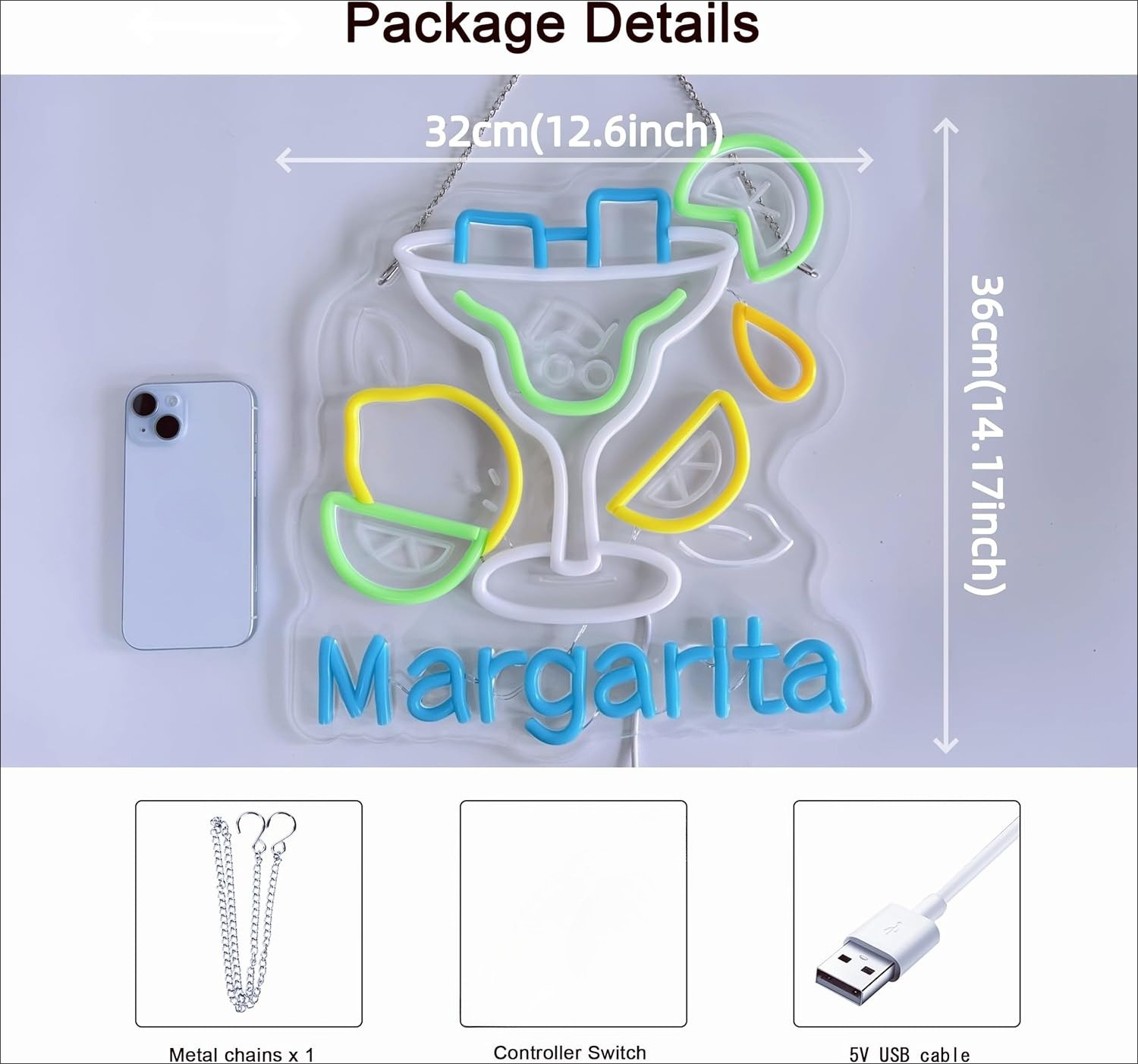 Margarita Neon Sign Wall Art D - Neon Sign Party ulasan dan harga