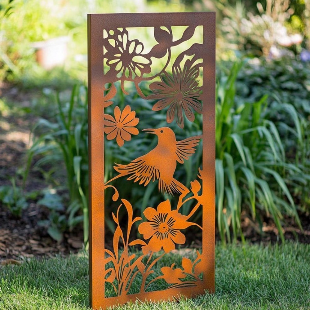 Outdoor 2D Metal Garden Wall P - Flower Wall Panel ulasan dan harga