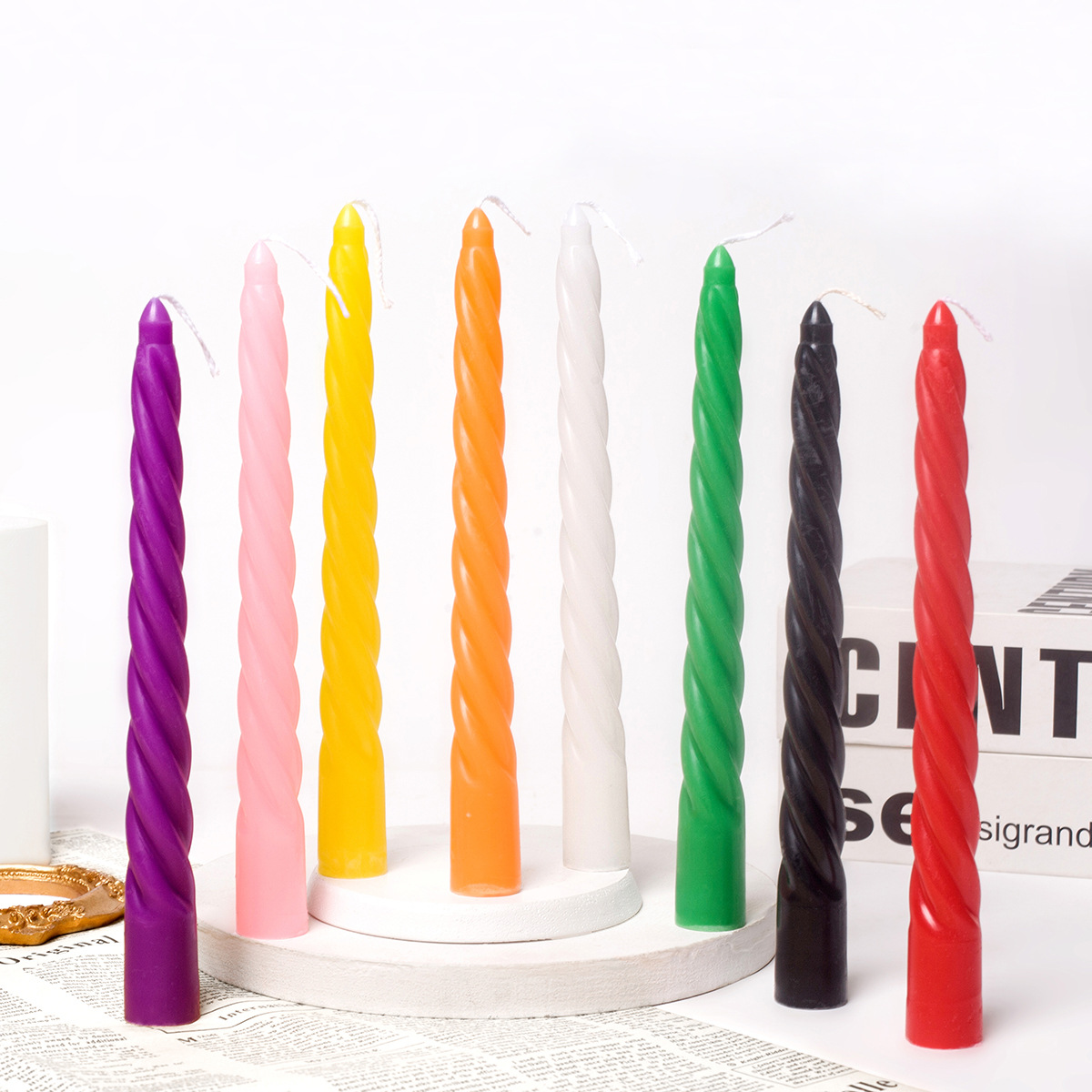 4pcs 20cm Plain Twisted Ribbed - Centerpiece Stick ulasan dan harga
