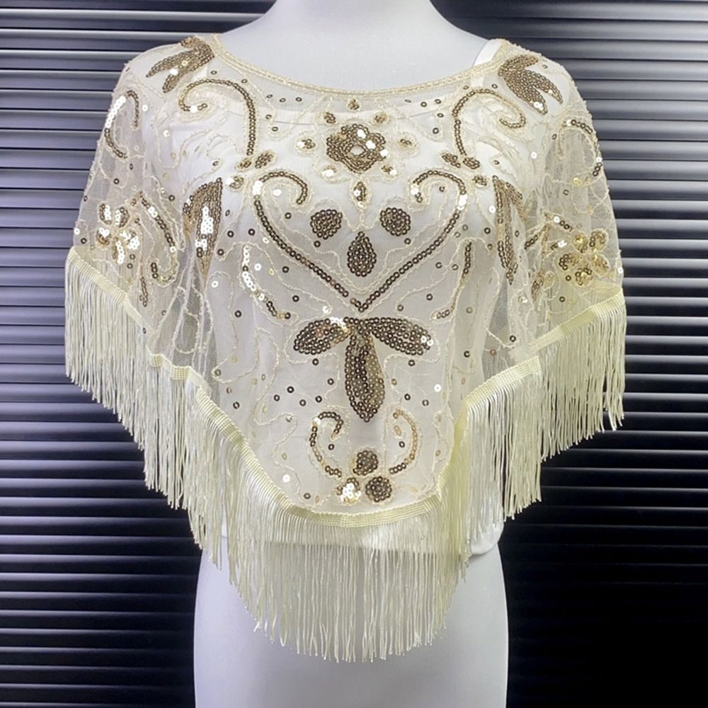 Fashion Sequin Bead Women Tull - Glitter Tablecloth ulasan dan harga