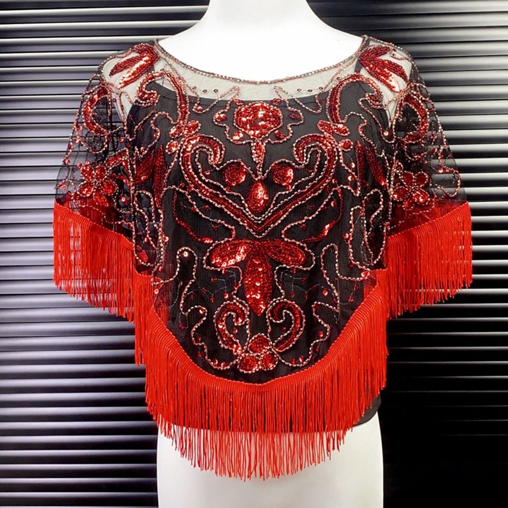Fashion Sequin Bead Women Tull - Glitter Tablecloth ulasan dan harga