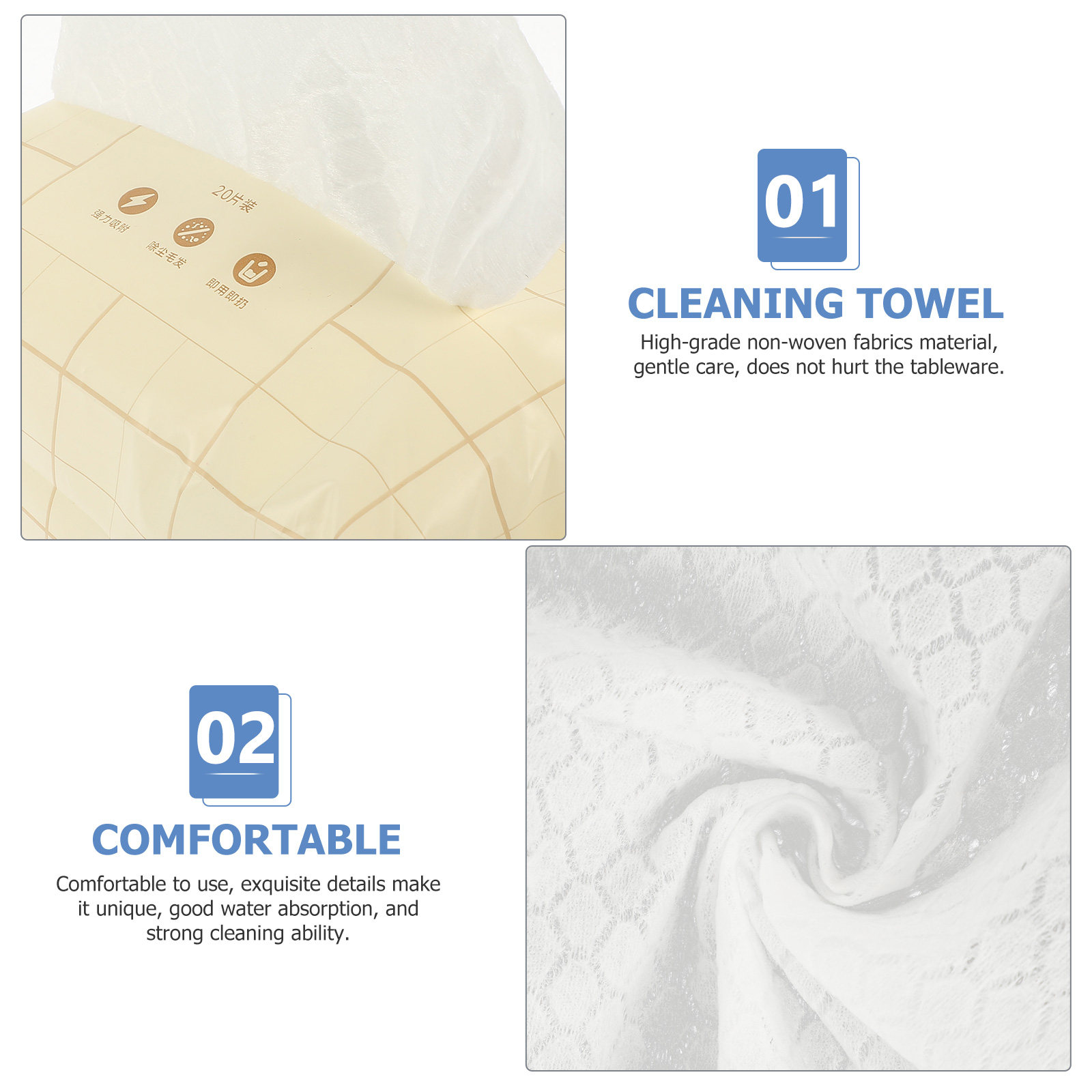 5 Bags Disposable Cleaning Clo - Table Cloth Disposable ulasan dan harga