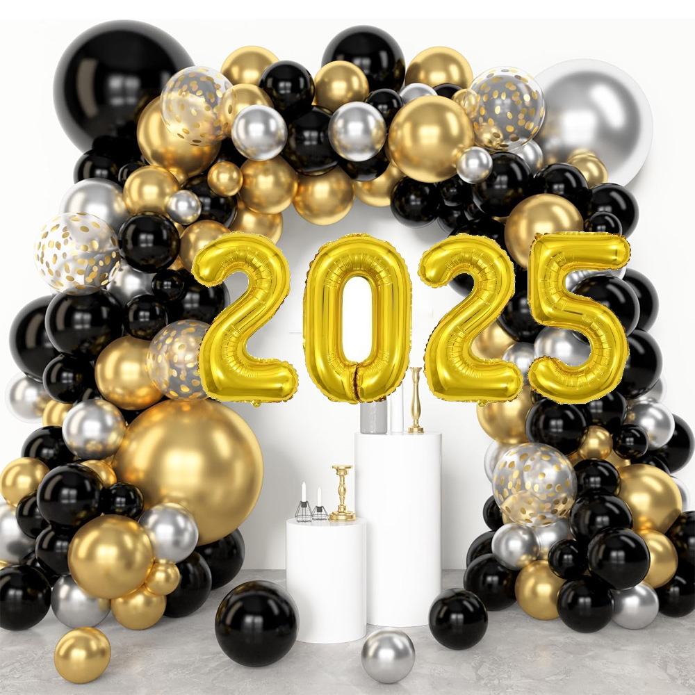 Black Gold Happy Birthday Deco - Party Banner Gold ulasan dan harga