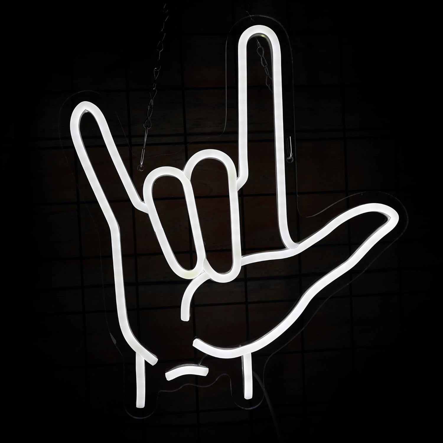 Hand Gesture Neon Sign I Love  - Neon Sign Party ulasan dan harga