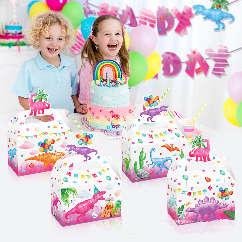 4/24Pcs Pink Dinosaur Candy Bo - Event Party Box ulasan dan harga