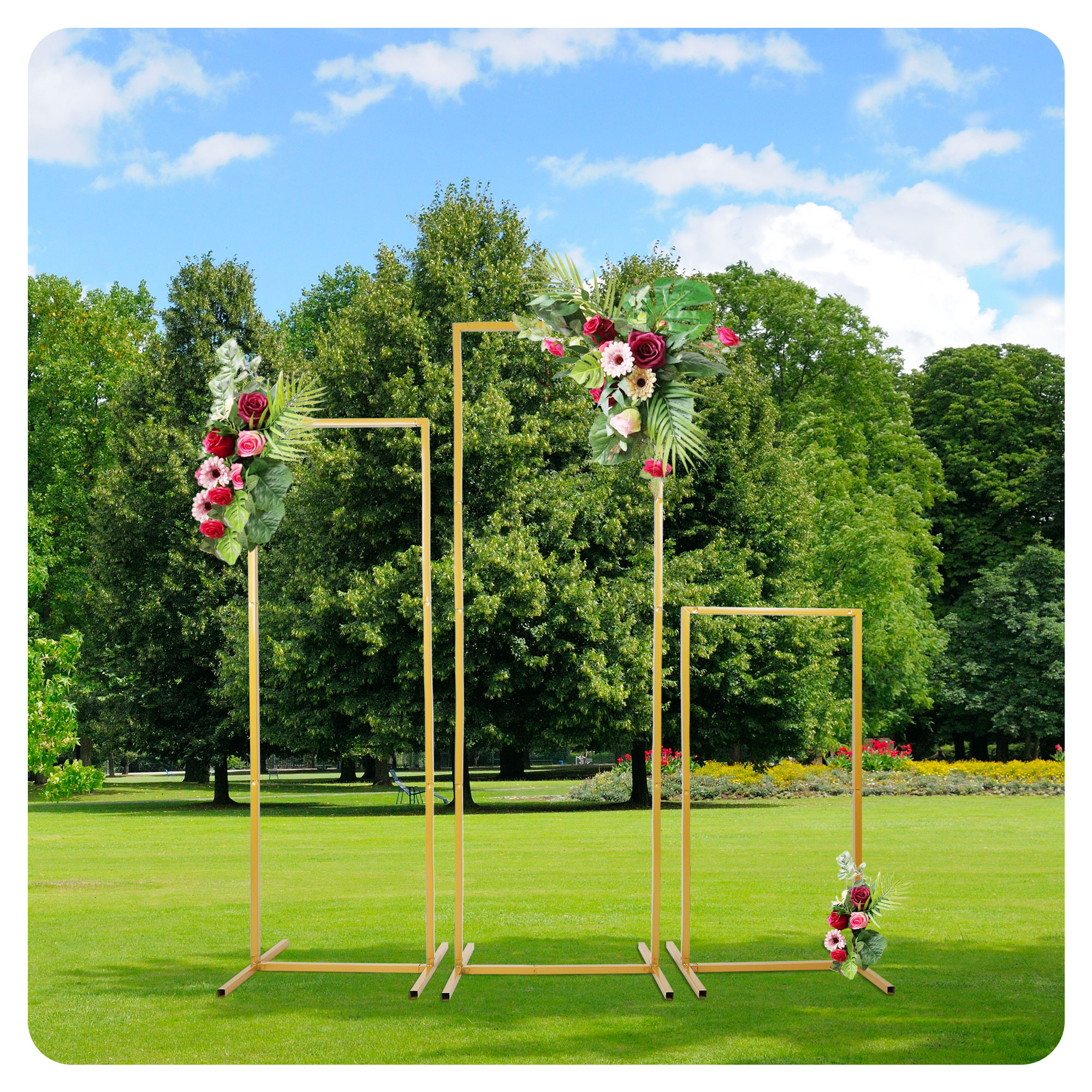 Wedding Arch Metal Iron Backdr - Balloon Arch Kit ulasan dan harga