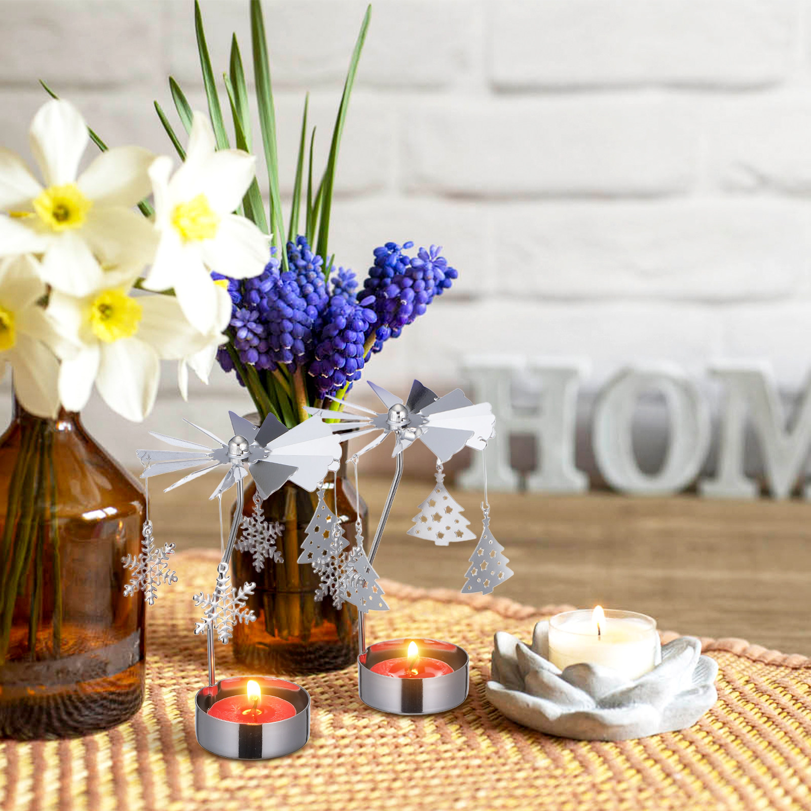 3Pcs Metal Rotating Candlehold - Centerpiece Stick ulasan dan harga