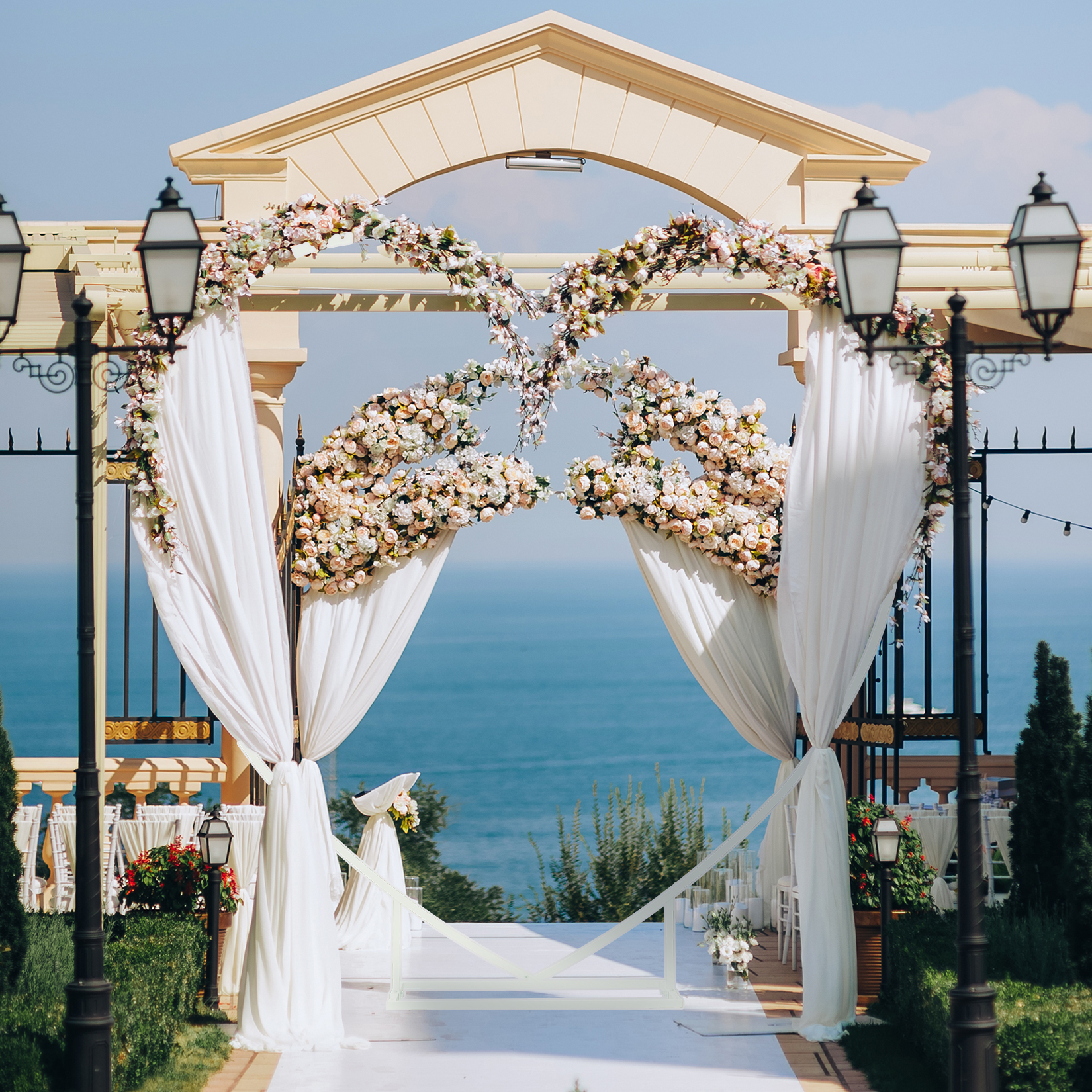 Heart Shaped White Metal Ballo - Balloon Arch Kit ulasan dan harga
