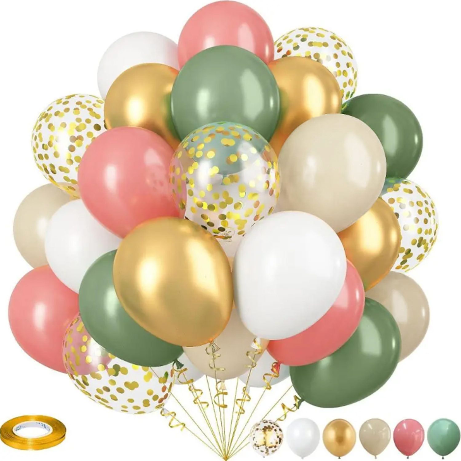 35pcs Pink, Green, and Purple  - Balloon Arch Kit ulasan dan harga