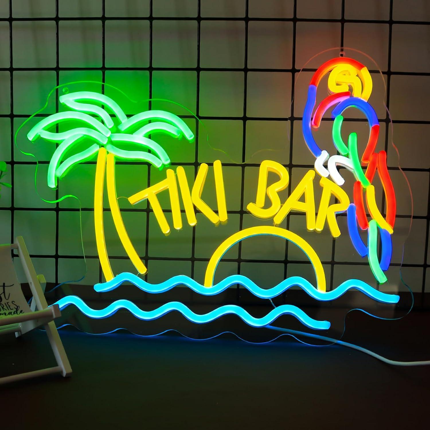 Tiki Bar Neon Sign Beach Theme - Neon Sign Party ulasan dan harga