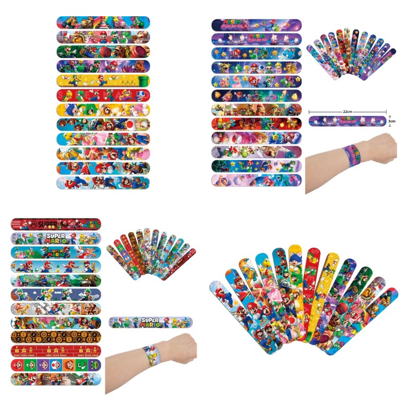 Super Mario PVC Slap Bracelets - Supply Event ulasan dan harga