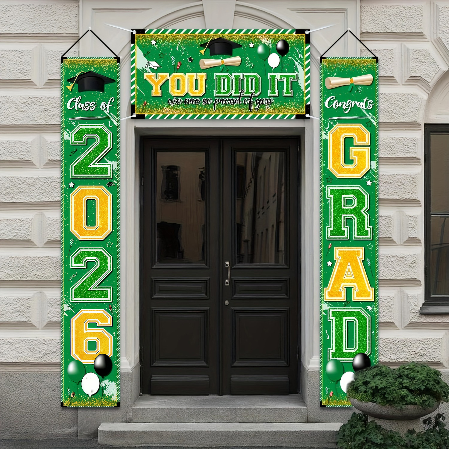 Congrat Class of 2026 Graduati - Party Banner Gold ulasan dan harga