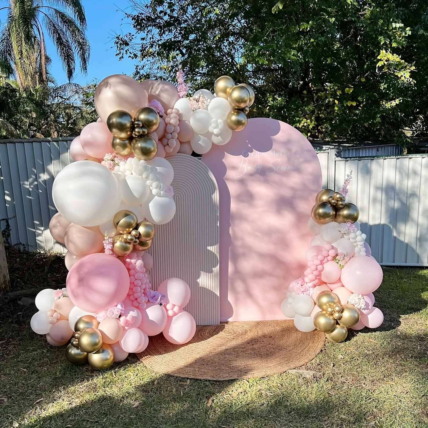 125pcs Pink & White Balloon Ar - Balloon Arch Kit ulasan dan harga