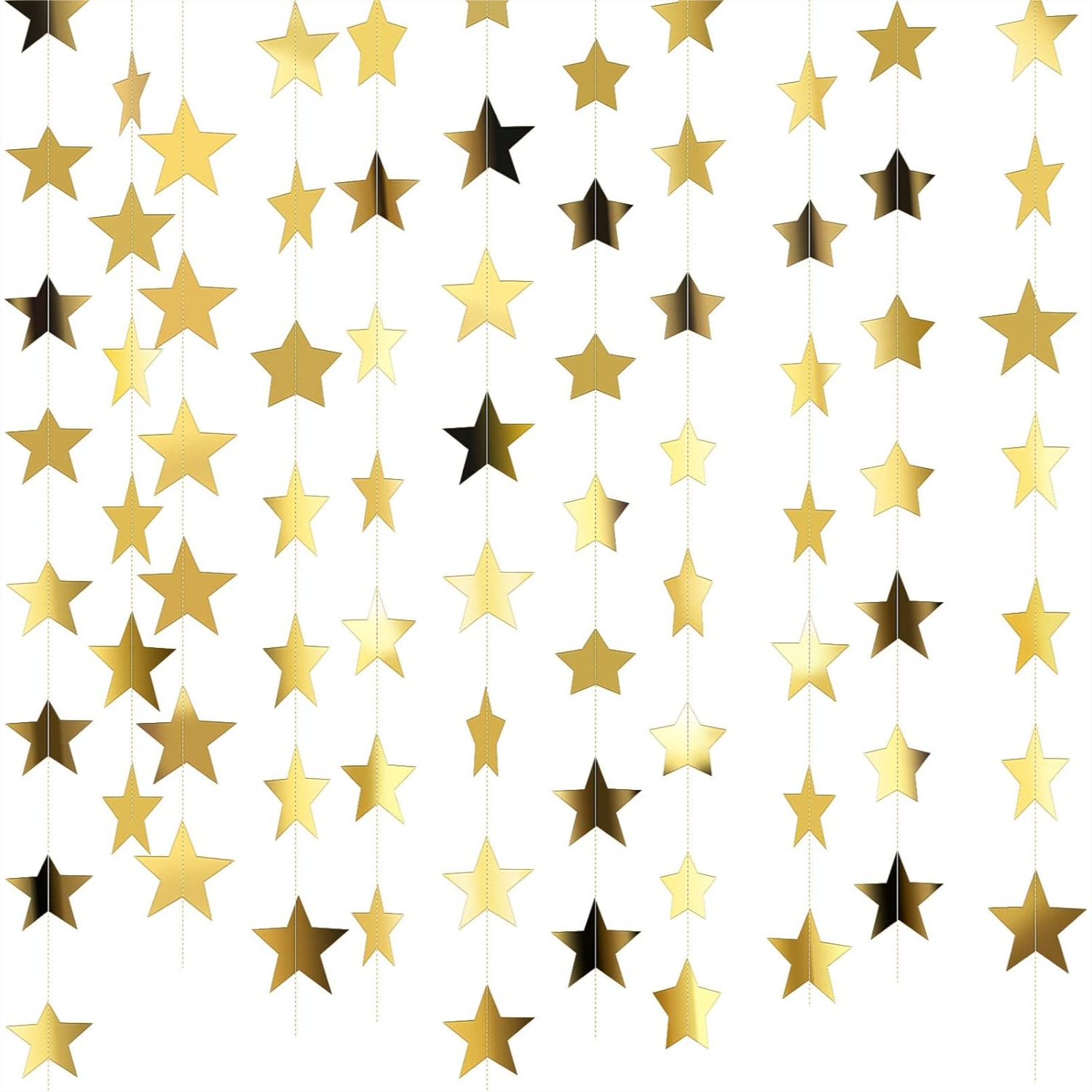 130ft Star Garland Banner for  - Party Banner Gold ulasan dan harga