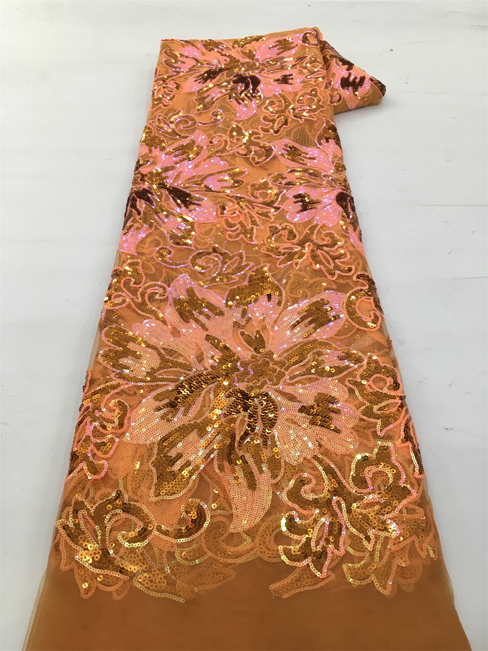 African Sequins Net Lace Fabri - Glitter Tablecloth ulasan dan harga