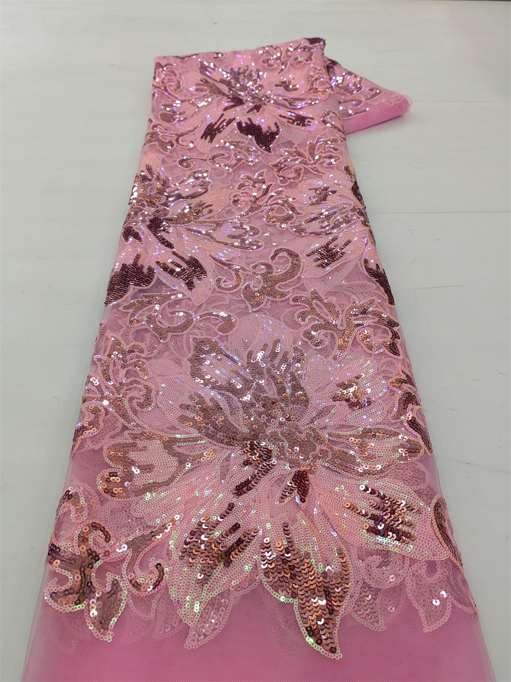 African Sequins Net Lace Fabri - Glitter Tablecloth ulasan dan harga